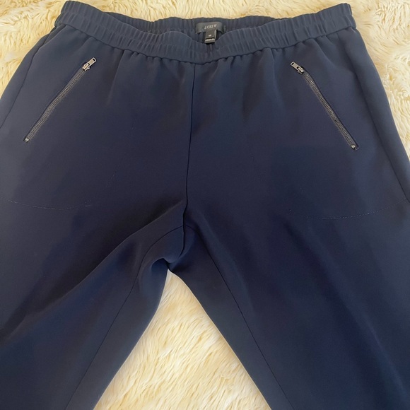 J.Crew Turner High Rise Pull-On Navy Blue Jogger Slacks Pants Size 12 - Picture 7 of 12